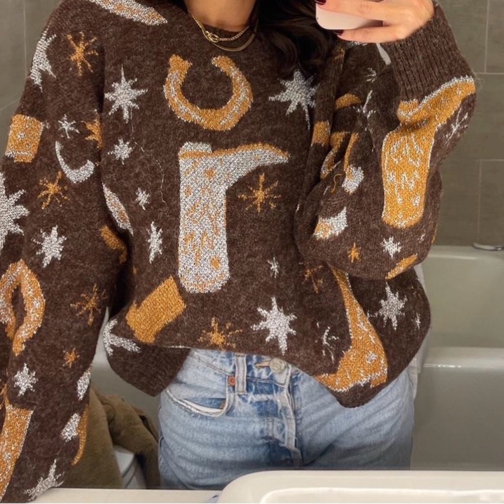 Zara Western Cowboy Sweater